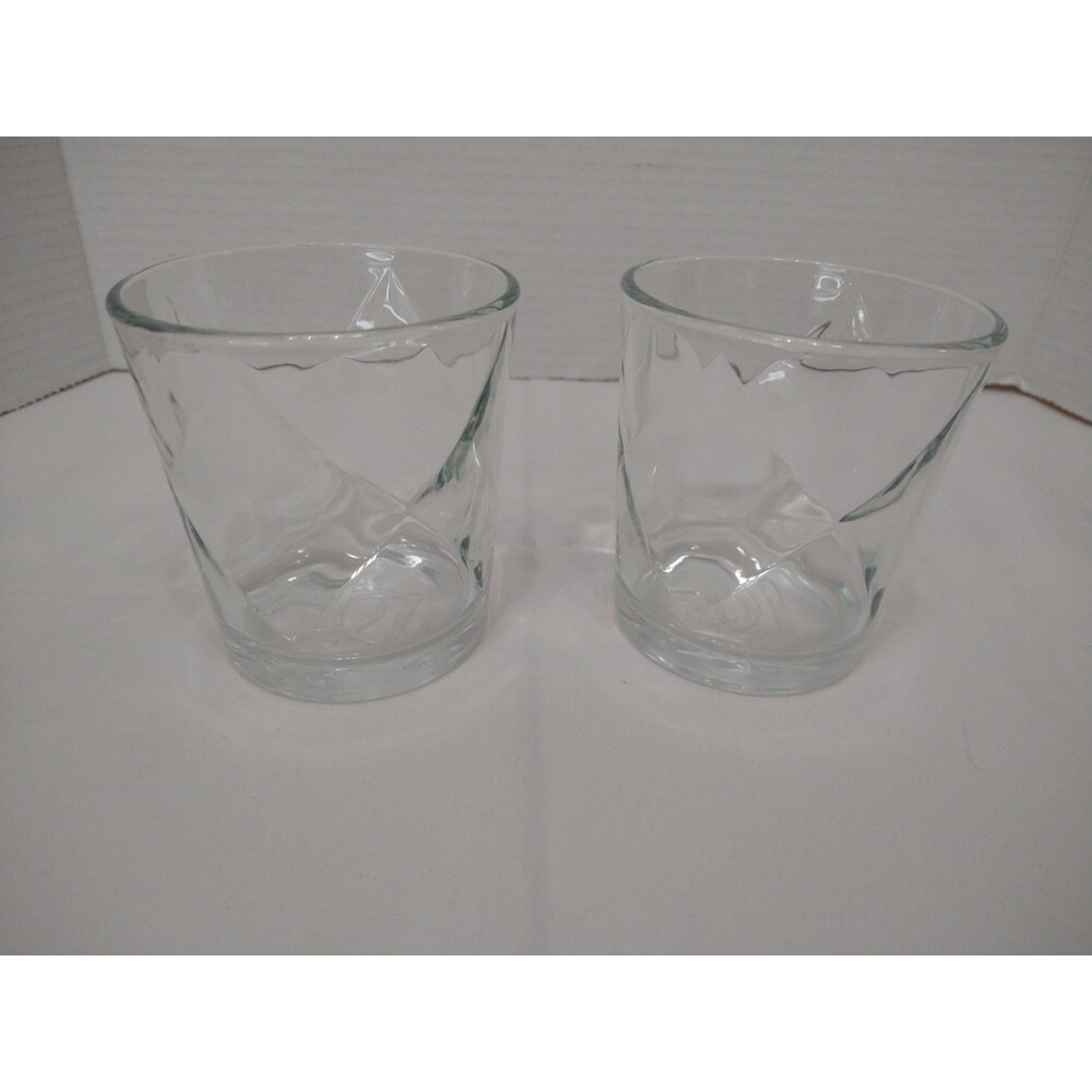 Vintage Double Dutch Diamond Rocks Bar Glass Whiskey Cocktail Lowball Harlequin